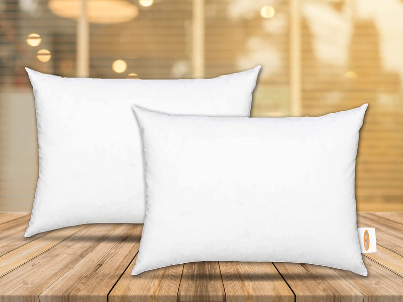 Ship Smart Non Woven Vaccum Packed Fiber Rectangular Cushion Pillow Inserts or Fillers for Sofa & Bed - Pack of 2, 12" X 18" (White, SsNwn_Plw21218Flr0001) - Image 2