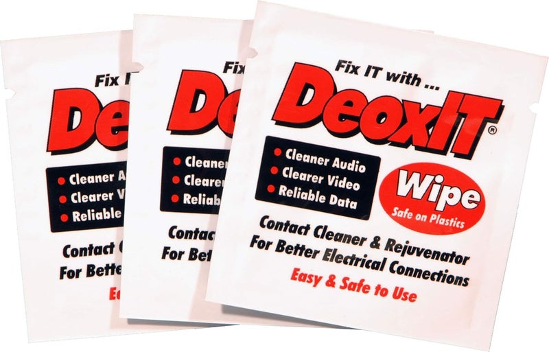 CAIG LABORATORIES DeoxIT D1W Individual Wipes - 50 Unscented Wipes for Metal Surface Cleaning - Image 1