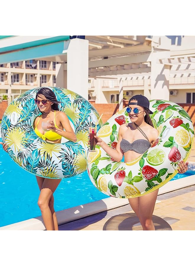 KASTWAVE 3 Pcs Inflatable Pool Floats 47 Inch Pool Floaties Tubes Jumbo Pool Tubes Pool Rings For Adults Summer Beach Bachelorette Wedding Party Decor Supplies - Image 5