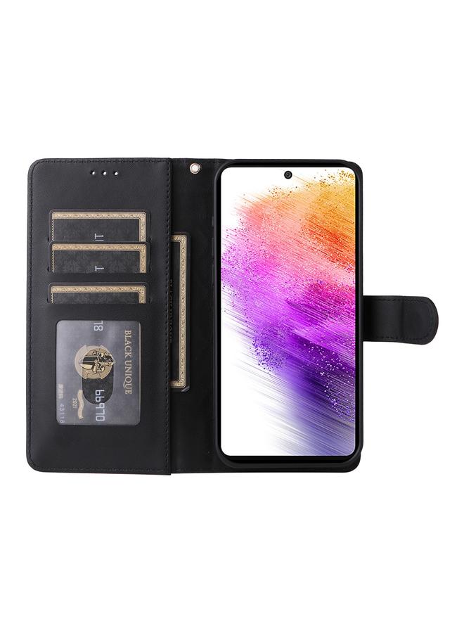 اس-توب جراب لهاتف Samsung Galaxy A73 5G جراب هاتف جلدي شبكي ماسي قابل للطي - Image 4