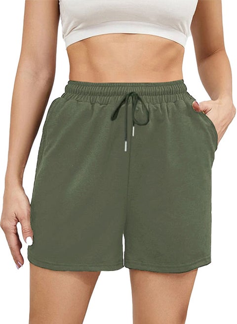 Plain Basic High-Rise Shorts