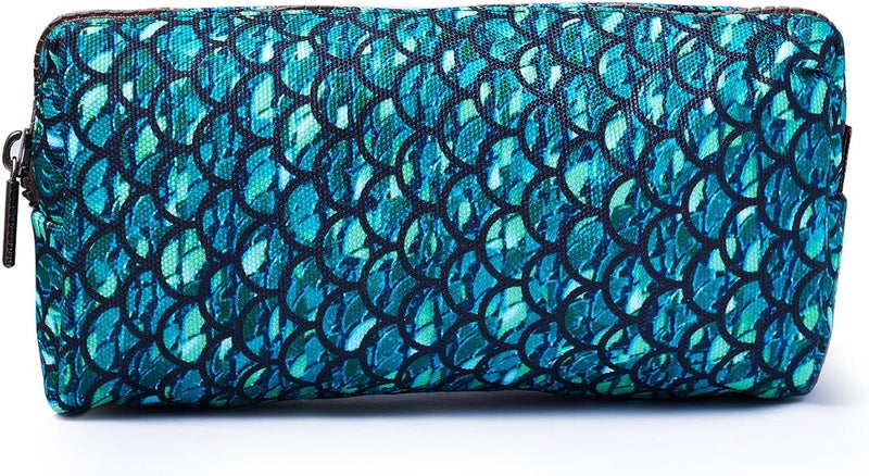 LParkin Mermaid Large Capacity Canvas Pencil Case Pen Bag Pouch Stationary Case Makeup Cosmetic Bag