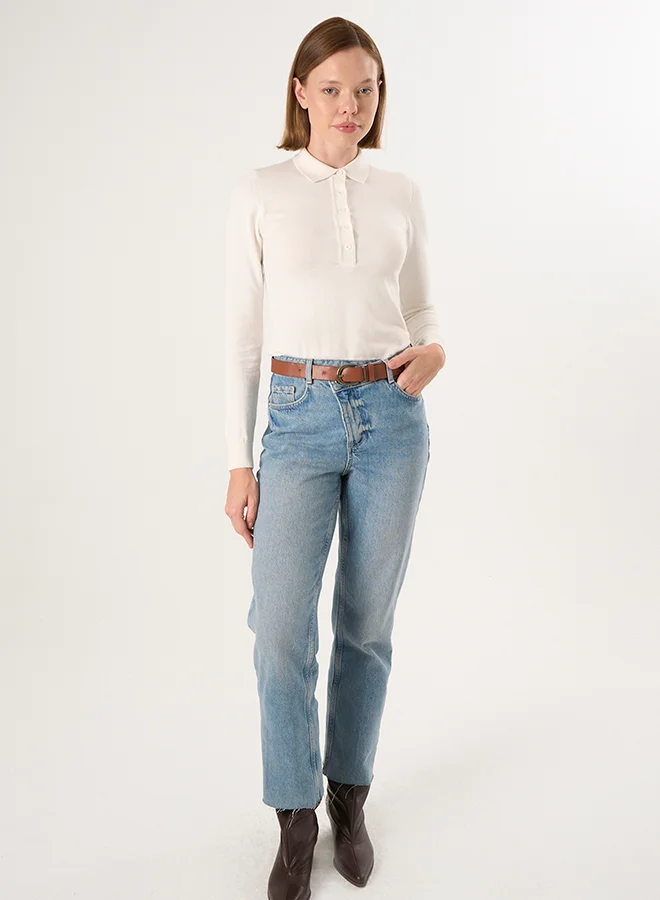 FELIX HARDY Polo Neck Buttoned Pullover