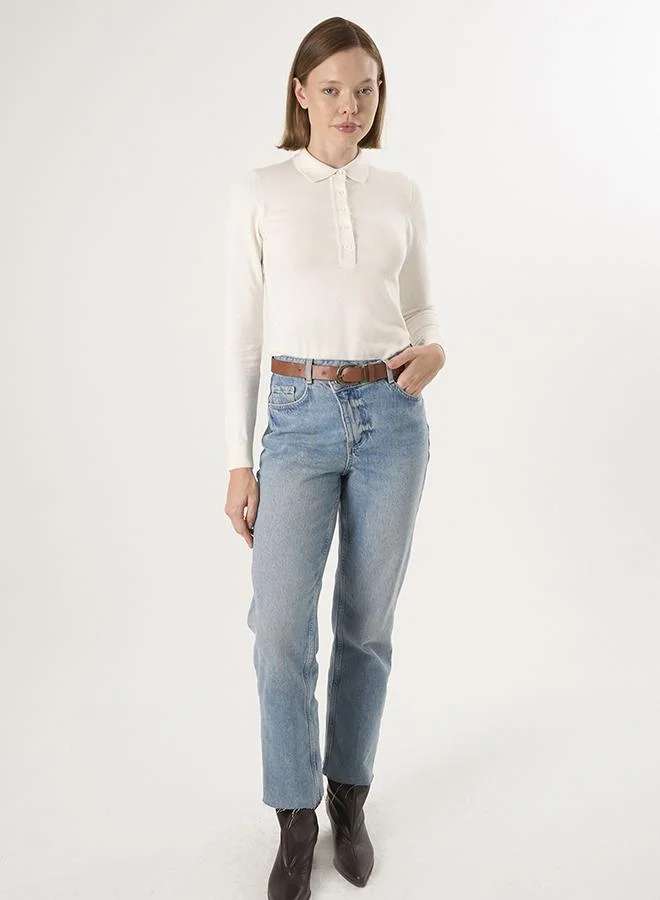 FELIX HARDY Polo Neck Buttoned Pullover