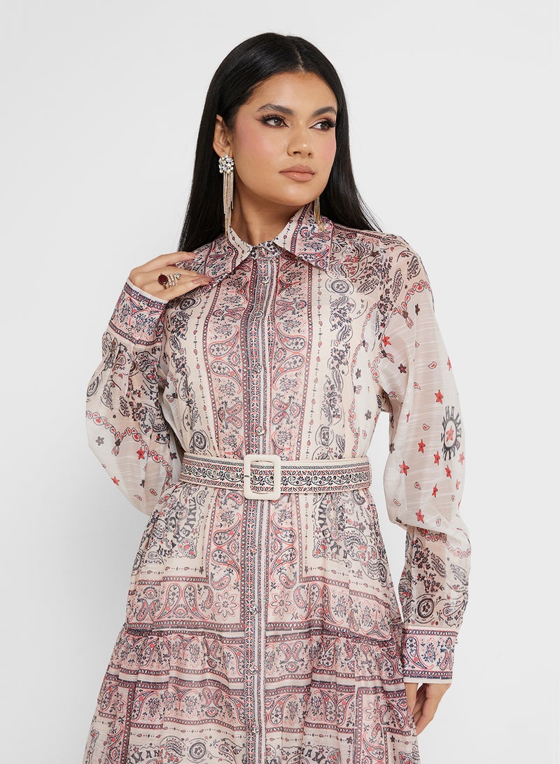 خزانة فستان ماكسي بنقوش مطاطية - Image 3