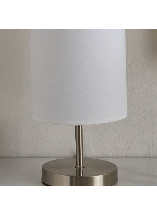 Home Box Glen Metal Table Lamp with Linen Shade - 15x15x30 cm  - Image 3