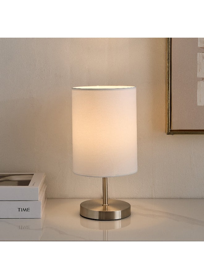 Home Box Glen Metal Table Lamp with Linen Shade - 15x15x30 cm  - Image 2