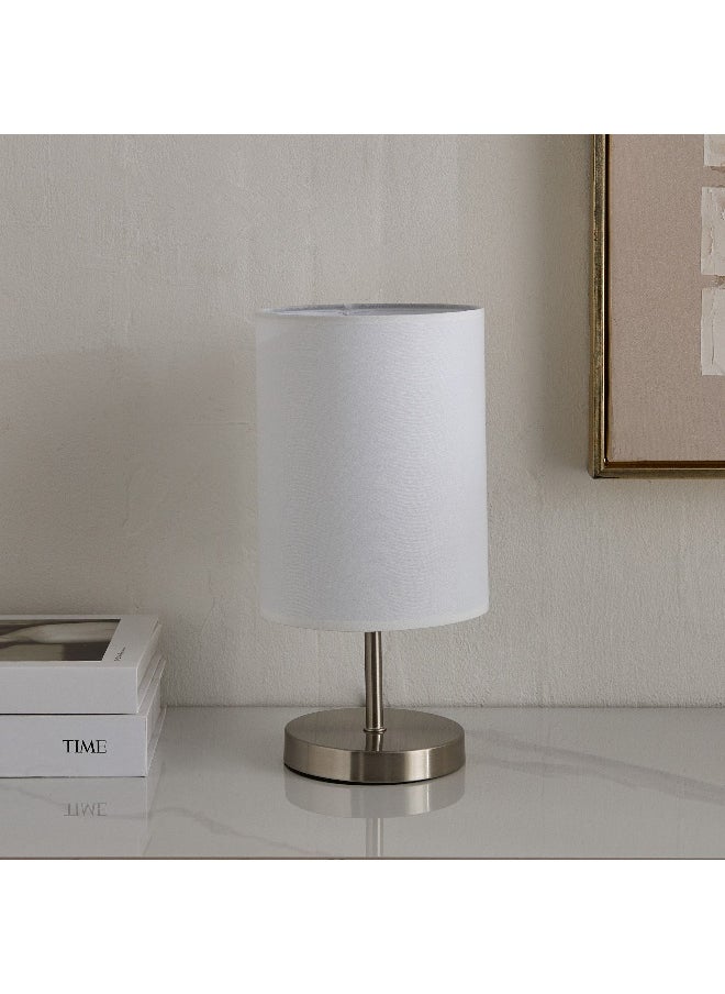 Home Box Glen Metal Table Lamp with Linen Shade - 15x15x30 cm  - Image 1