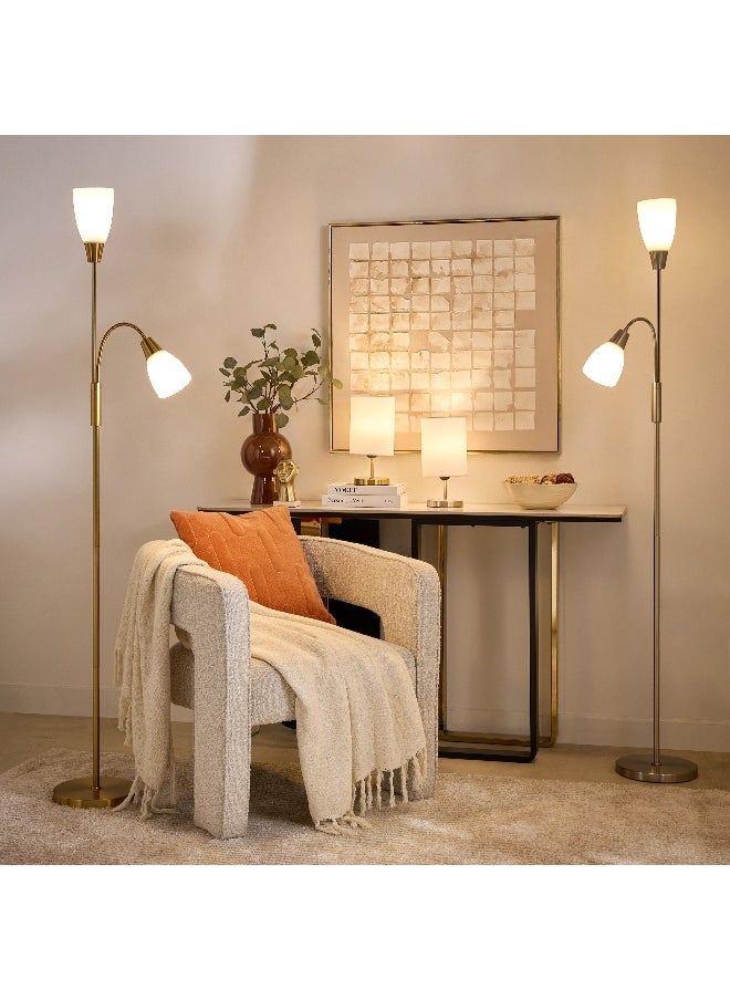 Home Box Glen Metal Table Lamp with Linen Shade - 15x15x30 cm  - Image 5