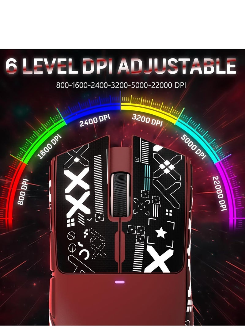 Attack Shark X11 Wireless Gaming Mouse with Magnetic Charging Dock, PixArt PAW3311 Gaming Sensor, BT/2.4G Wireless/Wired Gaming Mouse, 22000 DPI, Office Mice Gamer Mice for Win11/Xbox/PS/Mac  - Image 5