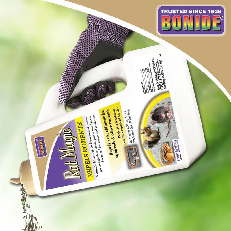 Bonide Rat Magic Rodent Repellent, 5 lb. Ready-to-Use Granules for Indoor & Outdoor Rodent Control, People & Pet Safe - Image 5