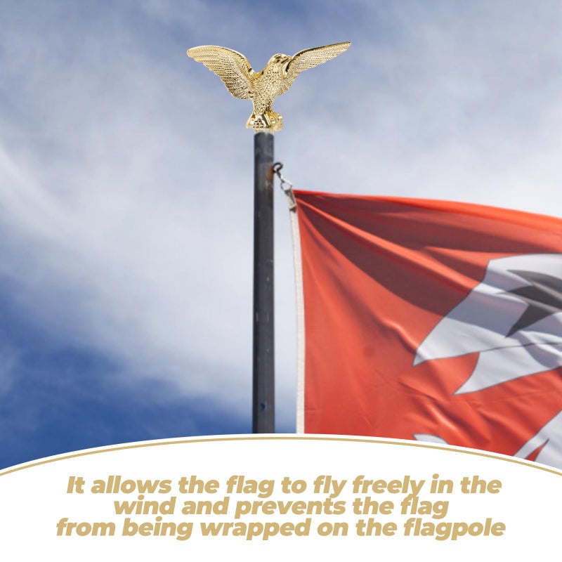 Eagle Finial Flagpole Topper Plastic Decorative Ornament For Garden Patio Replacement - Image 4