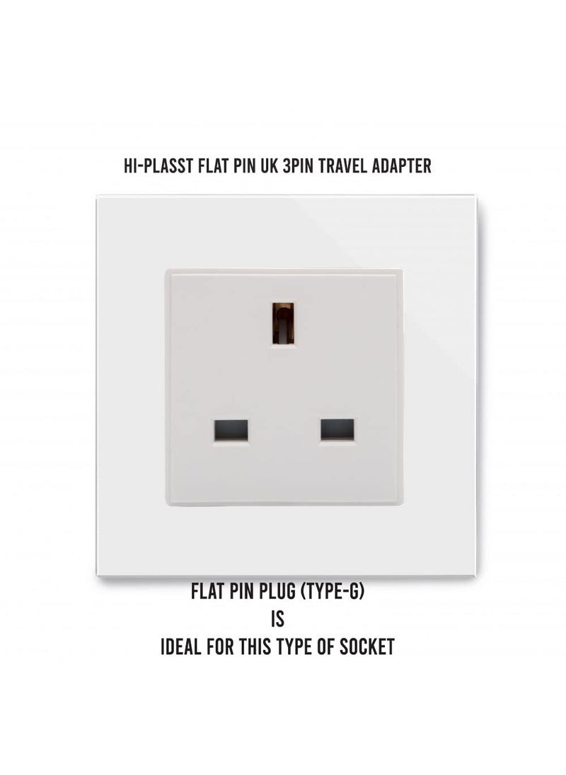 HI PLASST PINS N PLUGS HiPlasst India to UK Plug Adapter TypeG Converter for Indian Pins to use in UK London Hong Kong UAE Singapore England Dubai Iraq Ireland Kenya Macau Universal Travel Adapter Pack of 5  - Image 5