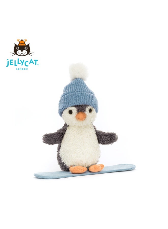 جيليكات Jellycat الفول السوداني البطرغين Snowboard بلوش لعبة هدية دمية مهدئة 2025 عيد الميلاد منتج جديد، الأطفال، هدية عيد ميلاد - Image 2