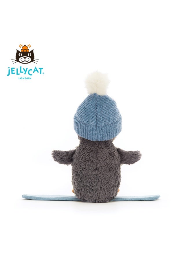 جيليكات Jellycat الفول السوداني البطرغين Snowboard بلوش لعبة هدية دمية مهدئة 2025 عيد الميلاد منتج جديد، الأطفال، هدية عيد ميلاد - Image 4