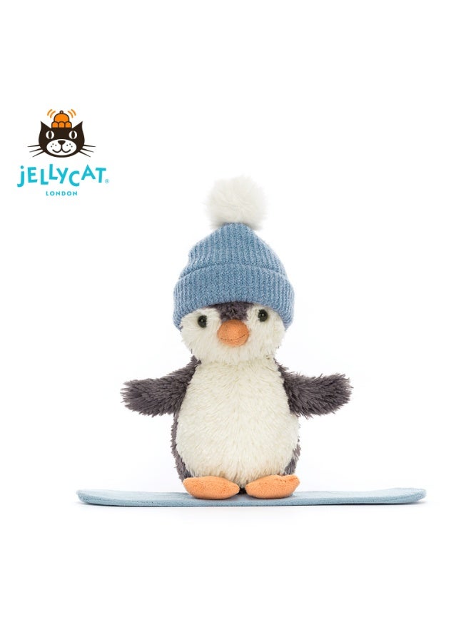 جيليكات Jellycat الفول السوداني البطرغين Snowboard بلوش لعبة هدية دمية مهدئة 2025 عيد الميلاد منتج جديد، الأطفال، هدية عيد ميلاد - Image 1