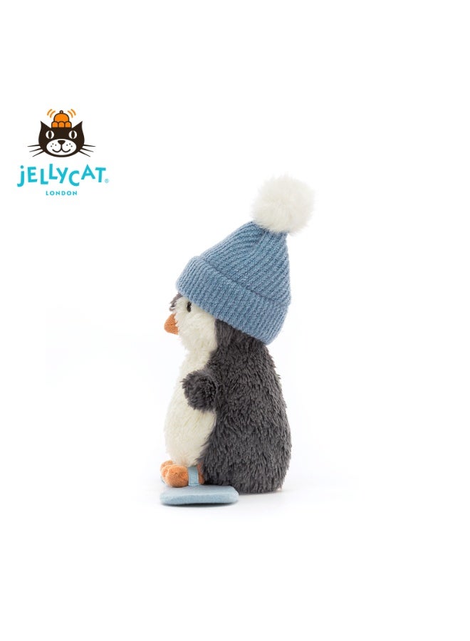 جيليكات Jellycat الفول السوداني البطرغين Snowboard بلوش لعبة هدية دمية مهدئة 2025 عيد الميلاد منتج جديد، الأطفال، هدية عيد ميلاد - Image 3