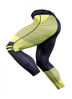 CANGHPGIN Men Quick Dry Breathable Sports Pant Black/Yellow  - Image 2