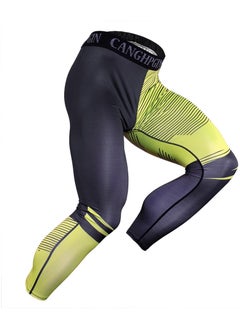 CANGHPGIN Men Quick Dry Breathable Sports Pant Black/Yellow  - Image 1