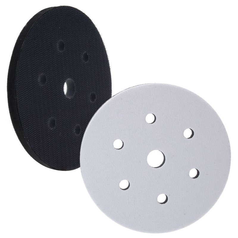 TCP Global TCP Global 6" x 7/16" 10mm Thick Soft Density Interface Pad for DA Polishers & Sanders, 6 + 1 Hole Pattern Dustless, Hook & Loop Foam Cushion, Use Between Vacuum Sanding Discs, Polisher Polishing Pads  - Image 1