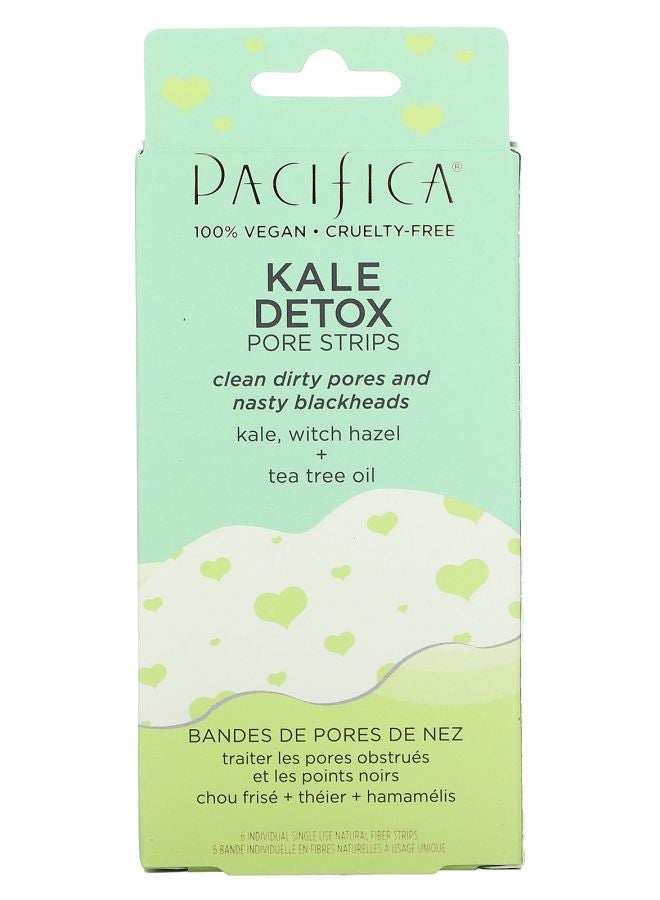 Kale Detox Pore Strips 6 Individual Single Use Natural Fiber Strips