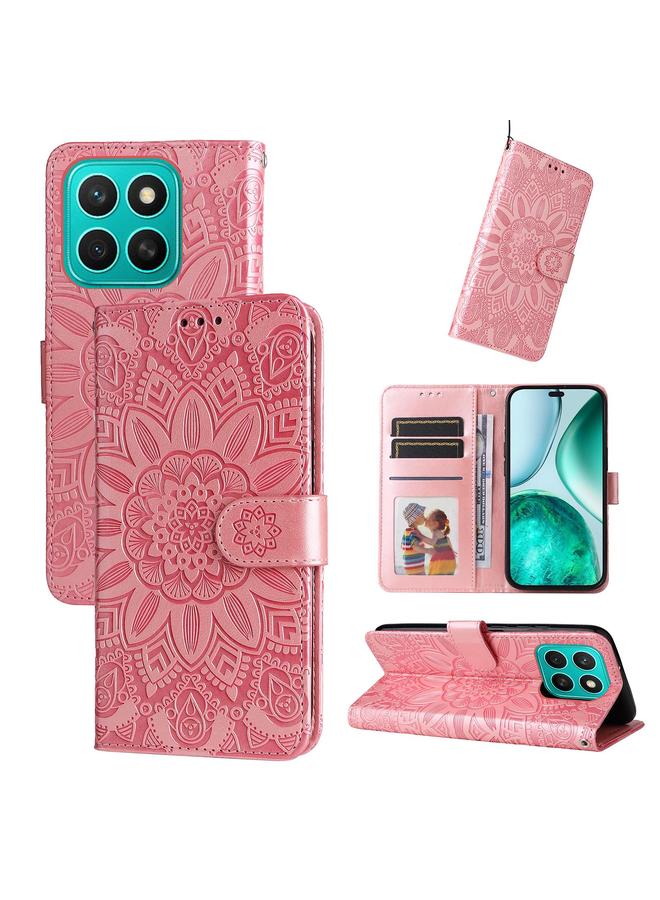 Zaboon Case For Honor X8c 4G Embossed Sunflower Leather Phone Case - Image 1