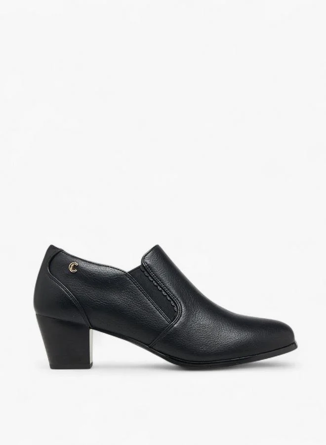 لو كونفورت أحذية نسائية بكعب عريض منخفض للكاحل سهلة الارتداء