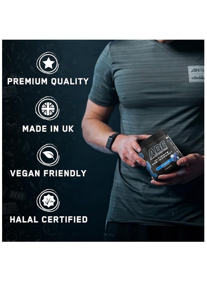 Applied Nutrition ABE All Black Everything Pre Workout Icy Blue Razz 30 Servings 375gm - Image 2