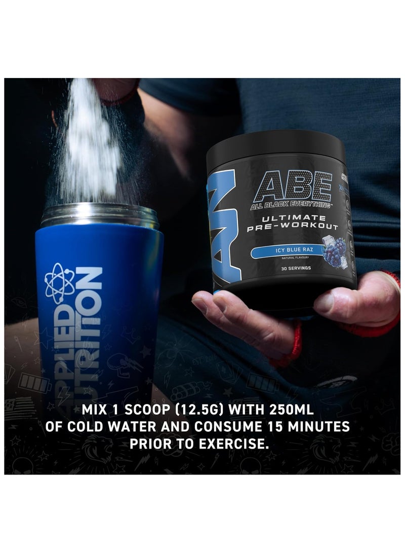 Applied Nutrition ABE All Black Everything Pre Workout Icy Blue Razz 30 Servings 375gm - Image 4