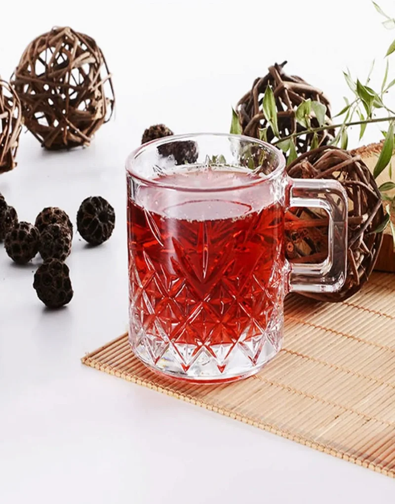 Paşabahçe Set of 2 Timeless Tea and Nescafe Cups with Handles