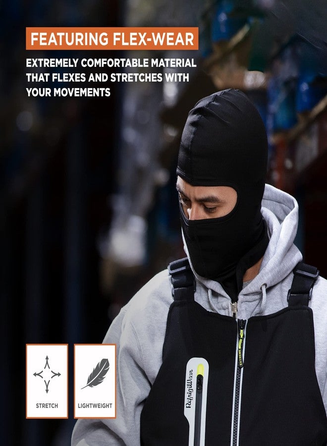 قناع وجه RefrigiWear Flex-Wear خفيف الوزن مبطن برقبة طويلة وفتحة (أسود، مقاس واحد يناسب الجميع) - Image 2