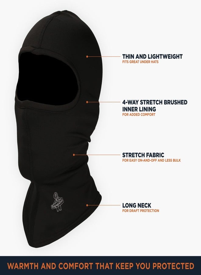 قناع وجه RefrigiWear Flex-Wear خفيف الوزن مبطن برقبة طويلة وفتحة (أسود، مقاس واحد يناسب الجميع) - Image 4