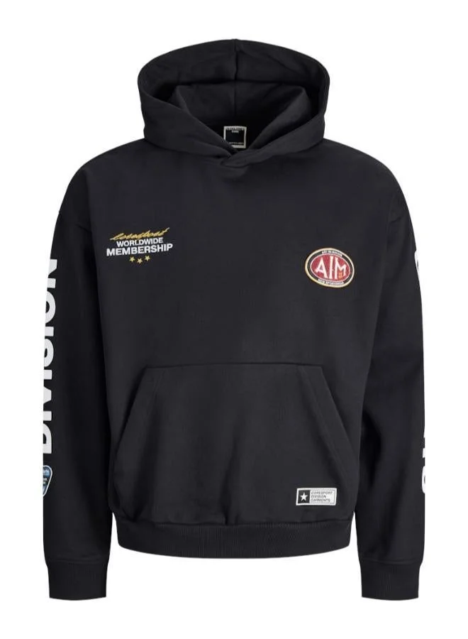 JACK & JONES  Logo Regular Fit Pullover Hoodie for Men | Best Price UAE