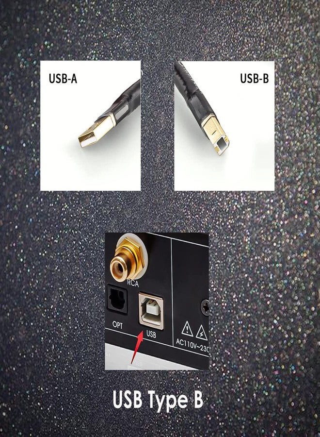 Viborg HiFi USB 2.0 Cable Type A Male to B Male Digital Audio Data Cable Scanner Printer Cord for DAC (1.5M) - Image 4