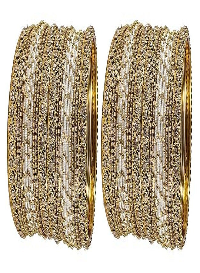 BANGLESKART مجموعة أساور من BANGLESKART للنساء والفتيات، مصنوعة من معدن غير ثمين وخيط حريري وحجر الزركون الكريم (عبوة من 40 سوارًا) - أبيض - Image 1