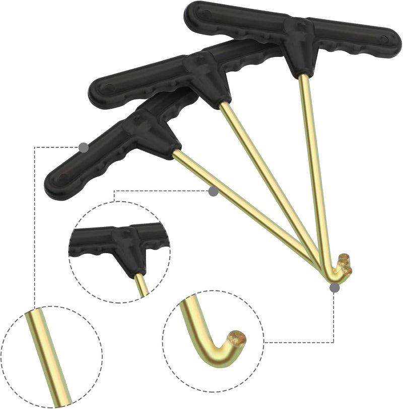 Marvelity 3 Pcs Trampoline Spring Pull Tool Kit, Trampoline Parts T-Hook Puller, Trampoline Accessories Spring Pull T-Shape Hook - Image 3