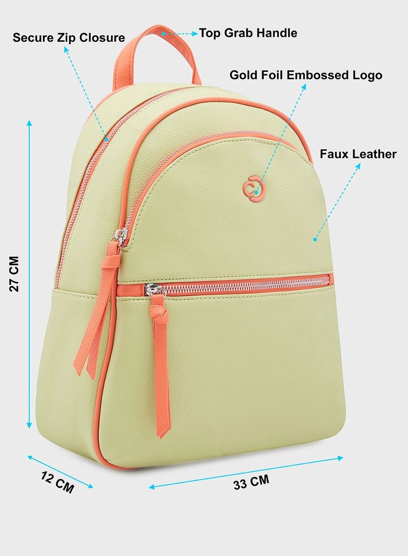 CAPRESE-MIA FASHION BACKPACK MEDIUM PISTACHIO - Image 4