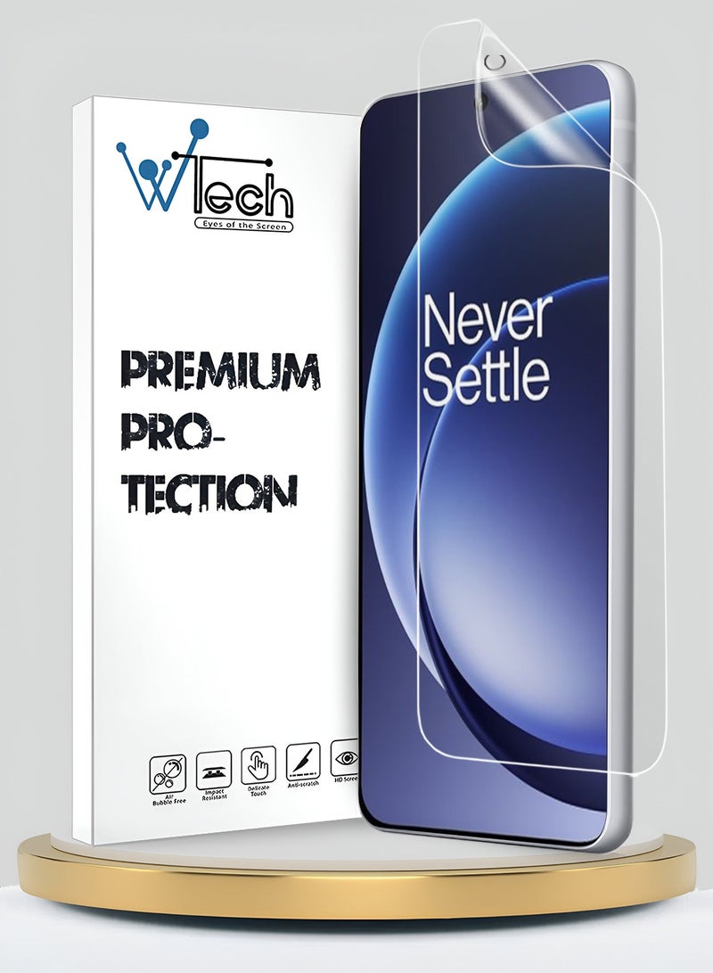 Wtech OnePlus 15R 5G 2025 Premium Hydrogel Film Thin and Flexible Screen Protector (MSHFMN) - Clear - Image 1