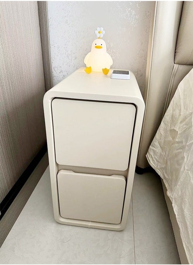 fashionhome 1-Piece Modern Design Narrow Nightstand for Bedroom Slim Bed End Table with Storage Drawers Bedside Storage Cabinet for Living Room Office 30 x 39 x 47 cm (Fully Assembled)  - Image 4