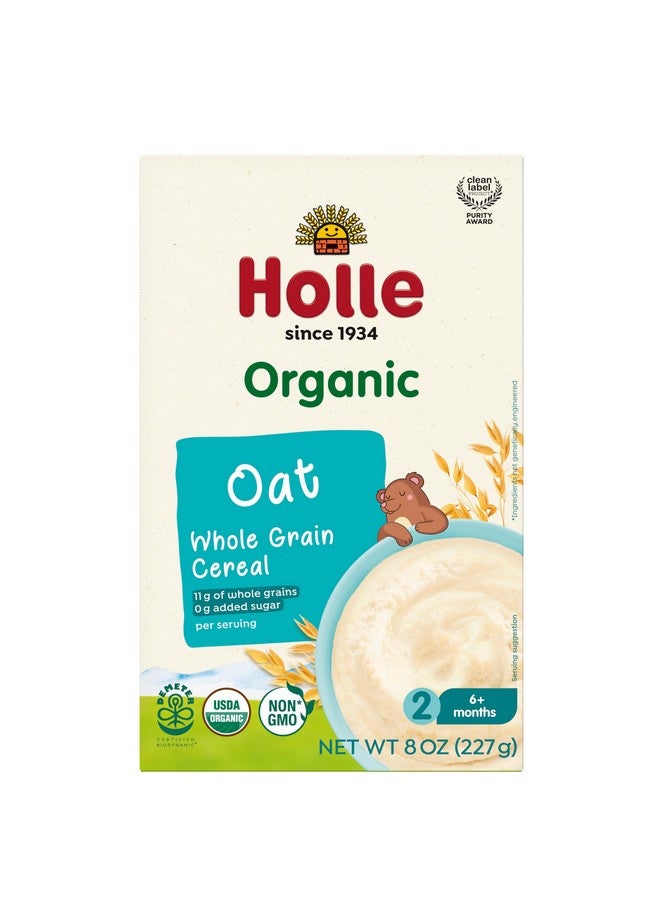 Holle Organic Baby Cereal - Whole Grain Oat Cereal for Baby - Quick and Easy to Prepare as an Organic Baby Oatmeal for Children Over 6 Months - (6 Pack) With Fiber & Vitamin-Rich Whole Grain Kernel - Image 2