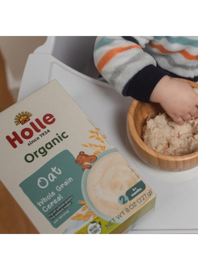 Holle Organic Baby Cereal - Whole Grain Oat Cereal for Baby - Quick and Easy to Prepare as an Organic Baby Oatmeal for Children Over 6 Months - (6 Pack) With Fiber & Vitamin-Rich Whole Grain Kernel - Image 3