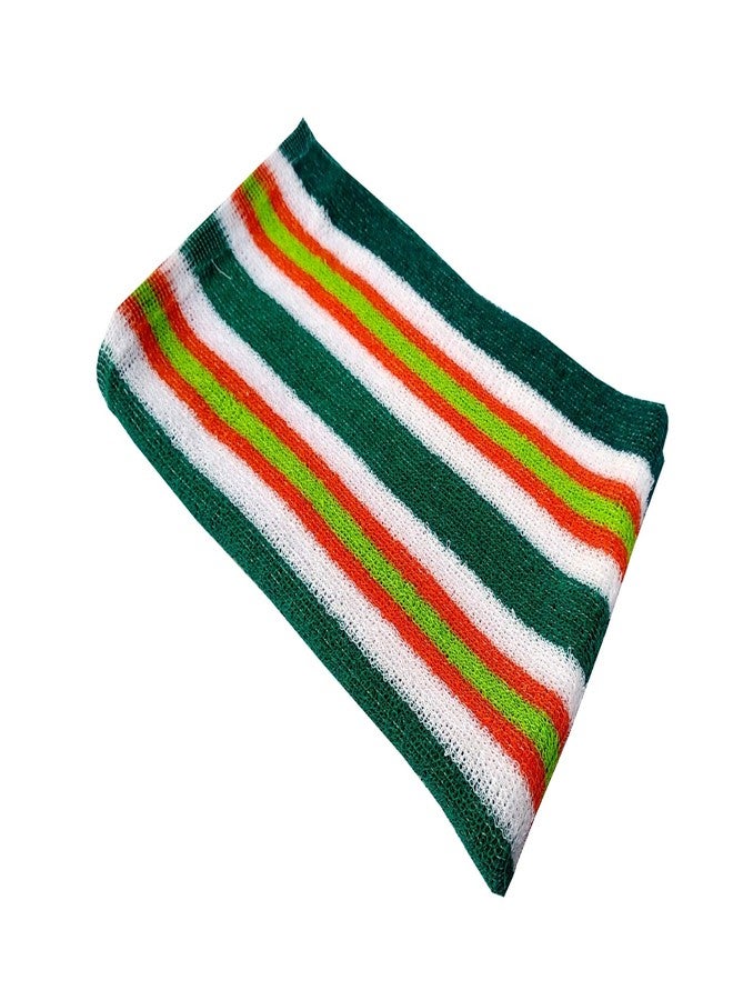 Space Fly Knitted Striped Pure Cotton Hand Towels Soft and High Absrobent for Wash Basin and Bathroom (Set of 10) (Size:16 X 24 inch_Multi Color) - Image 4
