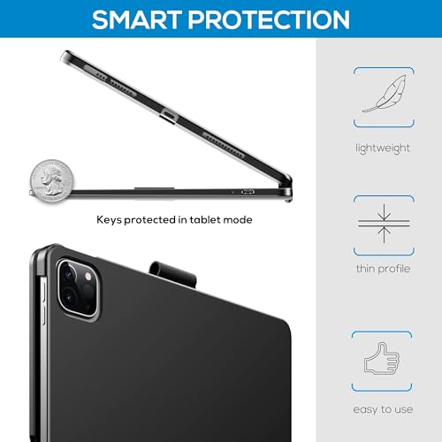 typecase Touch Keyboard Case for iPad Air 11-inch(M3/M2, 2025/2024) & iPad Pro 11(4th/3rd/2nd/1st Gen), Multi-Touch Trackpad, 11-Color Backlight, 360°Rotatable for iPad Air 5/4th Gen, Black - Image 5