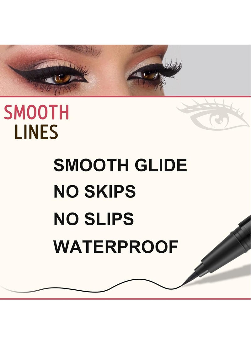 LAVONE LAVONE Eyebrow Stamp Pencil Kit for Eyebrows Makeup, with Waterproof Eyebrow Pencil, Eyeliner, Eyebrow Pomade, and Dual-ended Eyebrow Brush - Dark Brown  - Image 3