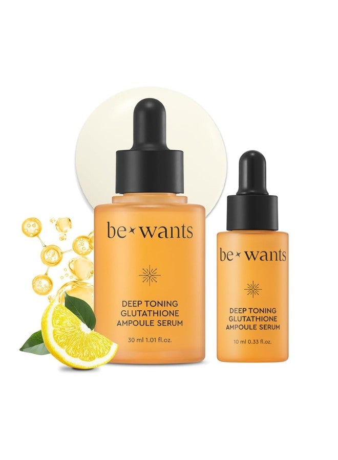 BE+WANTS bewants Deep Toning Glutathione Ampoule Serum | Korean Skincare with Vitamin C & Calendula Extract Oil, 1.01 fl.oz + 0.33 fl.oz (2 Pack) - Image 1