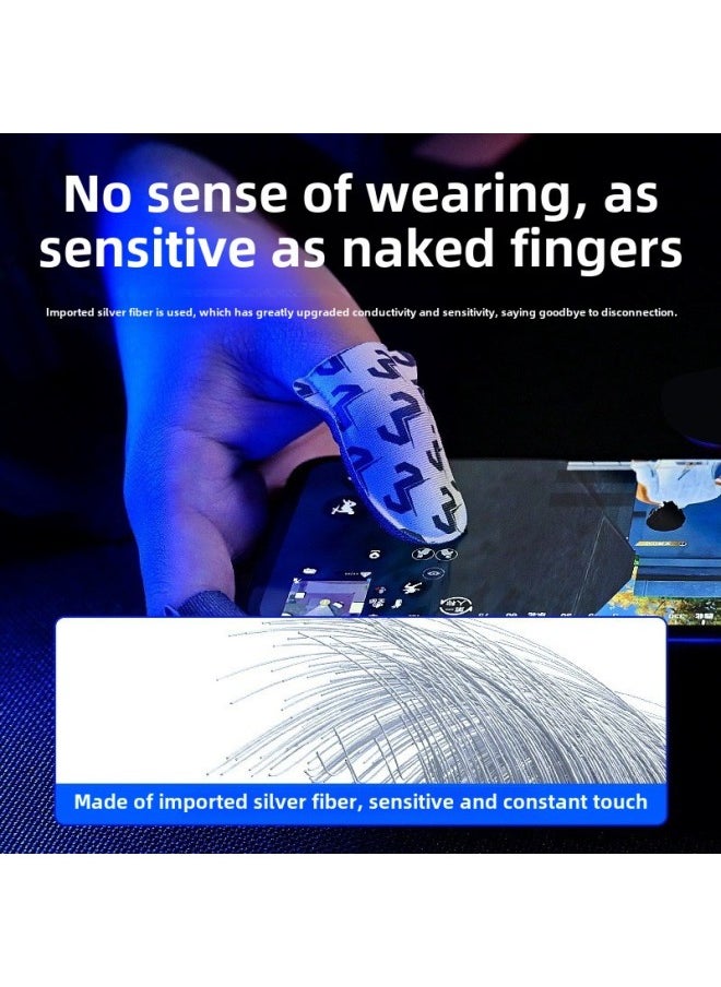 Generic War Bear Hand Swimming Finger Sleeve Touch Screen Non-slip Anti-sweat Ultra-thin Breathable King Walking Artifact Chicken Finger Sleeve-Product Color:War Bear Silver Cloth Gloves  - Image 3