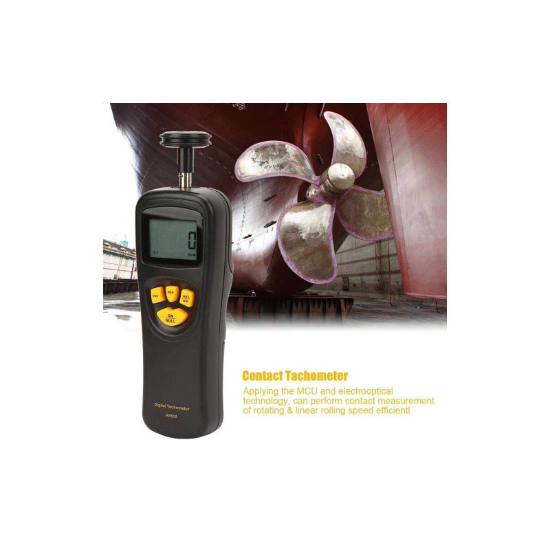Jectse Digital Tachometer,LCD Handheld Tachometer 0.5-19999RPM,High Tester Counter with /Min/Last Data Backlight Hold Functions - Image 3