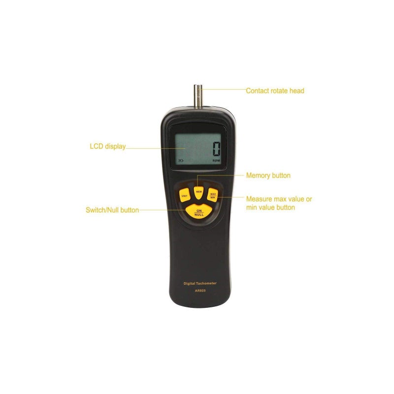 Jectse Digital Tachometer,LCD Handheld Tachometer 0.5-19999RPM,High Tester Counter with /Min/Last Data Backlight Hold Functions - Image 5