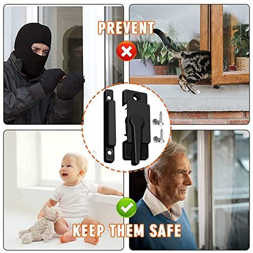 Tempsnow 10 Pack Window Sash Locks Window Latch Replacement Window Locks for Vertical and Horizontal Sliding Windows Double Hung Windows-Black - Image 5
