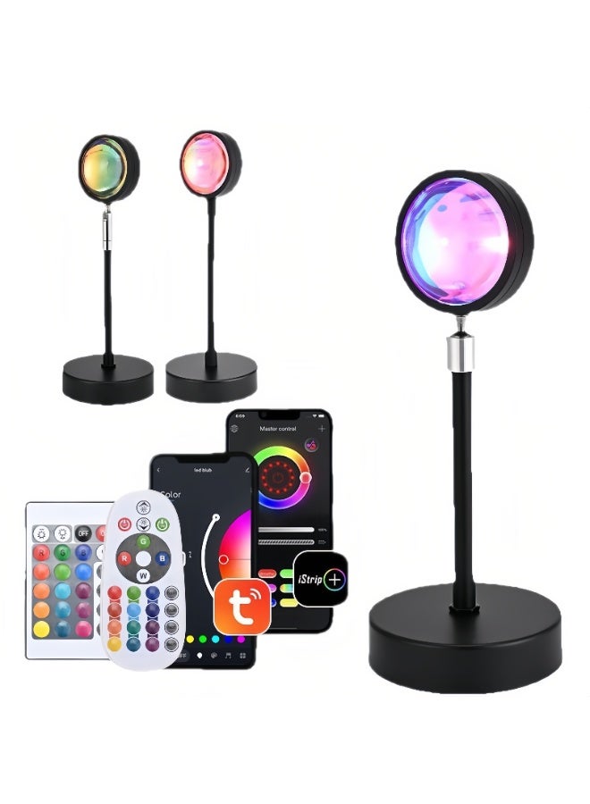Sunset Lamp with APP & Remote Control,16 Colors Night Light 180° Rotation Rainbow 4 Modes Setting for Photography/Selfie/Party/Home/Living Room/Bedroom Decor - Image 1